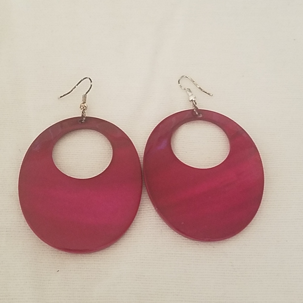 Pink Statement Mod looking earrings - Picture 2 of 4